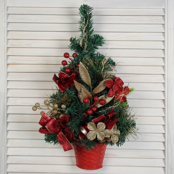 Ёлка декор настенная Ёлка декор настенная "Цветочная" 50х27 см