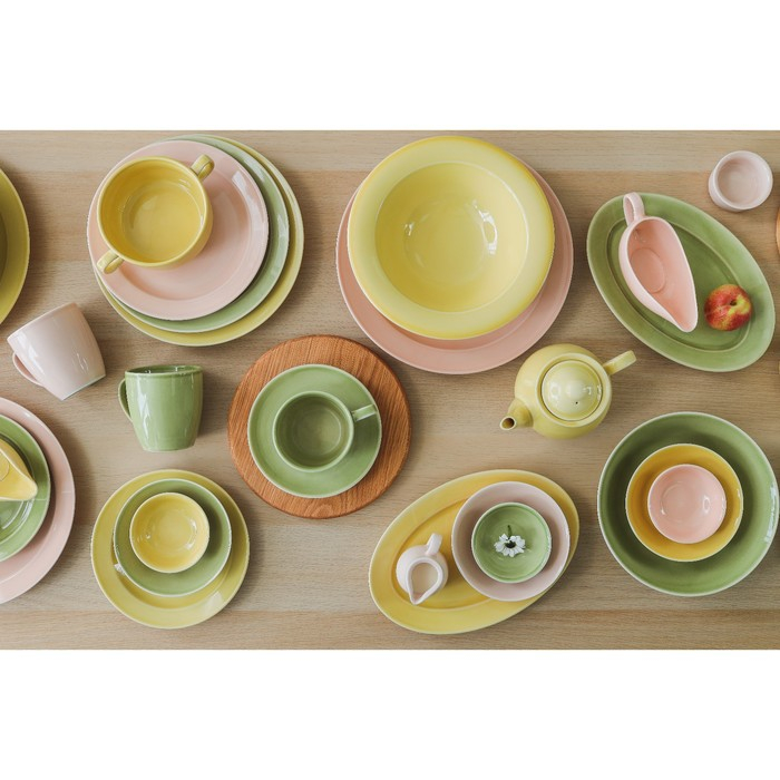 Тарелка мелкая «Акварель», d=24 см, цвет фисташковый Тарелка мелкая «Акварель», d=24 см, цвет фисташковый