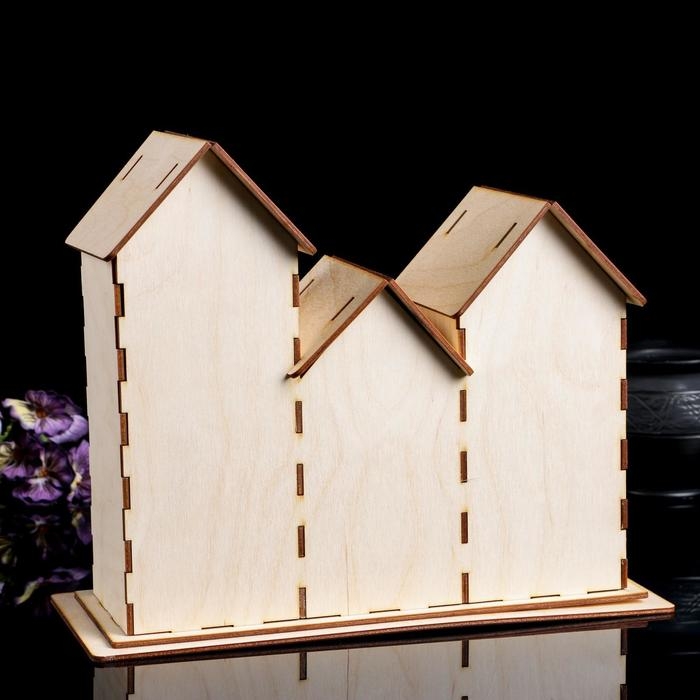 Заготовка для декупажа Заготовка для декупажа "Чайный домик низкий" 3 секции разной высоты 31х 13 х 25 см