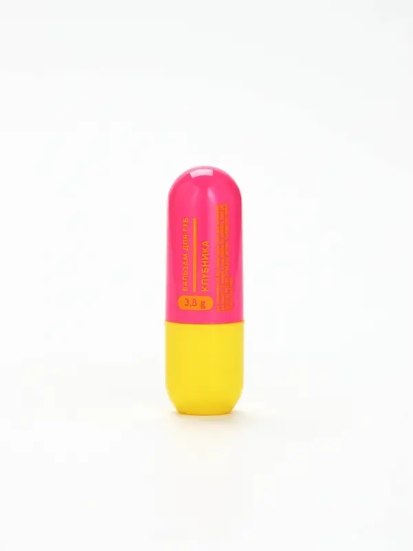 Бальзам для губ с вазелином, аромат: клубника, 3.8 г, PICO MICO