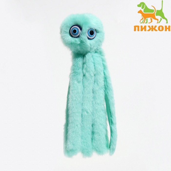 Игрушка для кошек  Игрушка для кошек "Осьминожек" из искусственного меха , до 19 см, мятная