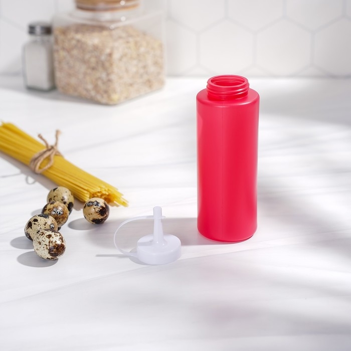 Ёмкость для соуса Доляна, 300 мл, 6×19 см, цвет красный Ёмкость для соуса Доляна, 300 мл, 6×19 см, цвет красный