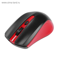 Мышь Smartbuy ONE 352, беспроводная, оптическая, 1600 dpi, 2xAAA (не в компл), красно-черная