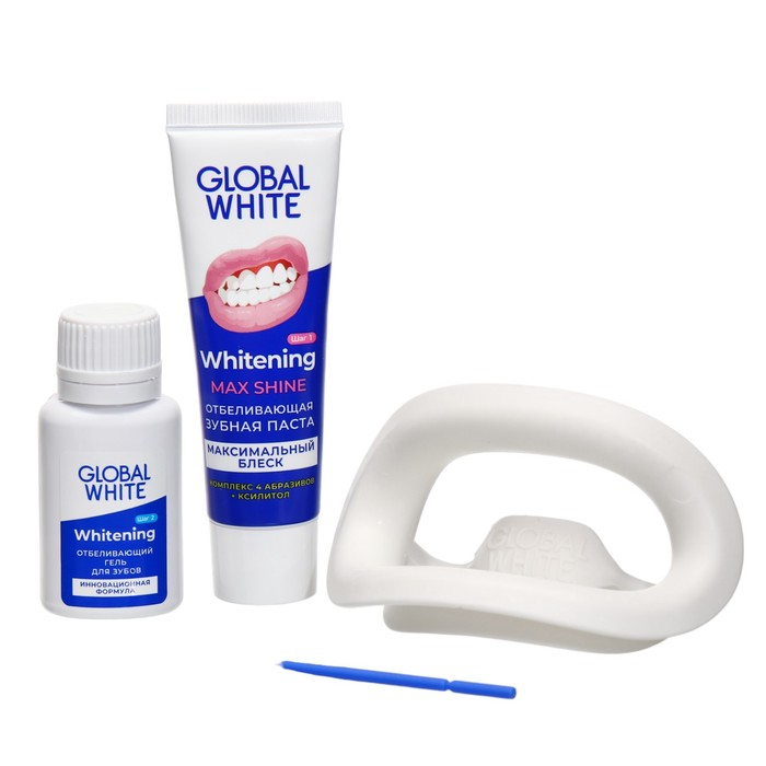 Комплекс для интенсивного отбеливания зубов Global White, гель 15 мл, зубная паста 30 мл Комплекс для интенсивного отбеливания зубов Global White, гель 15 мл, зубная паста 30 мл