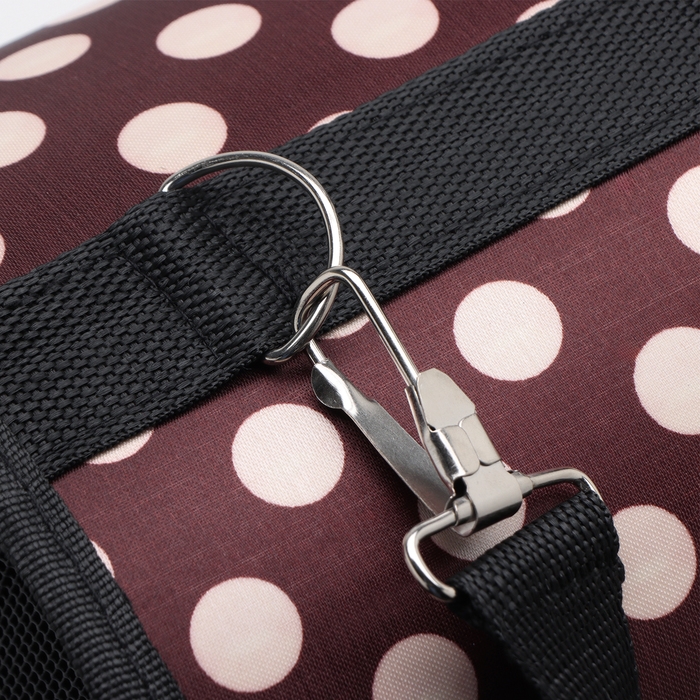 Сумка - переноска для животных  Сумка - переноска для животных "Горошек", коричневая, размер L, 53 х 21 х 29 см