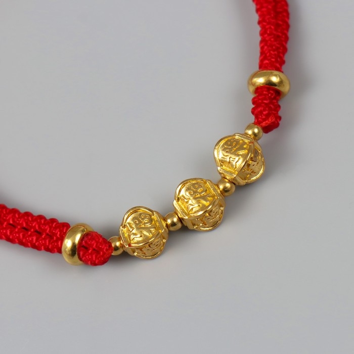 Браслет фен-шуй Браслет фен-шуй "Китайские фонарики" регулируемая длина