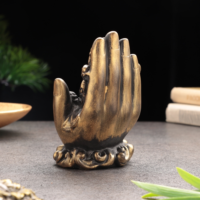 Сувенир Сувенир "Ганеш в ладони", гипсобетон, 13х8х7см