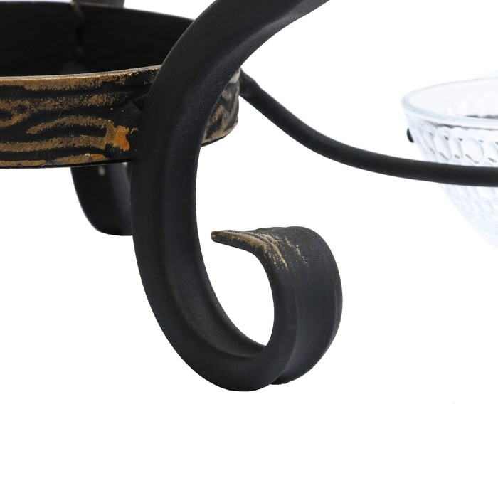 Подставка под садж кованная  Подставка под садж кованная "Шелковый путь" с соусницами, 25 см