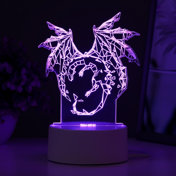 Светильник  Светильник "Дракон" LED RGB от сети 14,2х9,5х16 см RISALUX