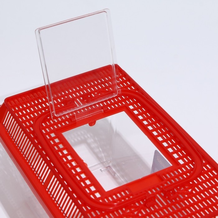 Переноска прямоугольная, 26,5 х 16,5 х 17 см, красный