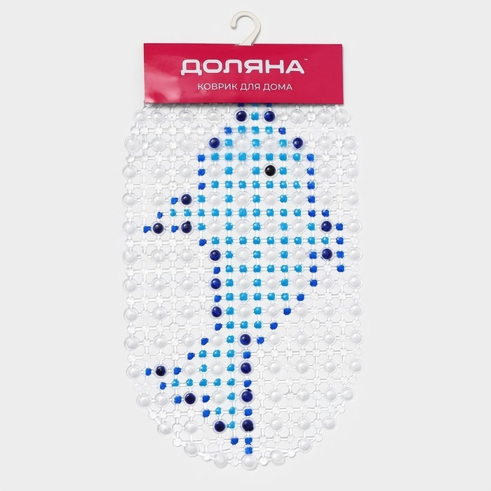 Коврик противоскользящий в ванну на присосках Доляна «Дельфин», для детей, 35×65 см Коврик противоскользящий в ванну на присосках Доляна «Дельфин», для детей, 35×65 см