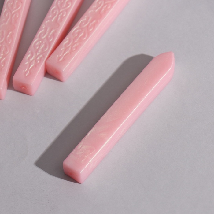 Сургуч для печати стержень Сургуч для печати стержень "Розовый жемчуг" перламутр 1,1х1,1х9 см