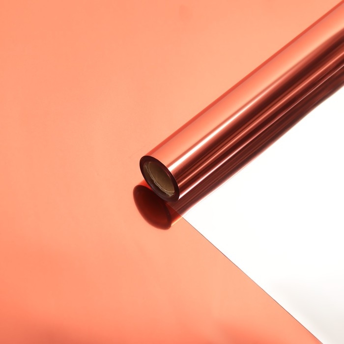 Пленка для цветов, Пленка для цветов,"Металлик", 0,58х10м, красный