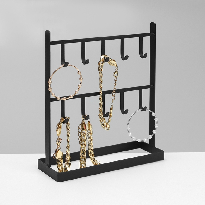 Подставка для украшений &laquo;Крючок&raquo;, 20&times;7,5&times;24, цвет чёрный