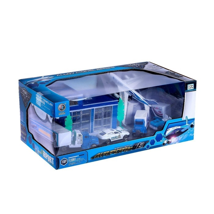 Набор игровой «Аэропорт» с металлическими машинами, МИКС Набор игровой «Аэропорт» с металлическими машинами, МИКС