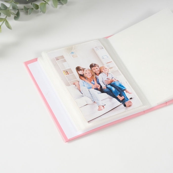 Фотоальбом на 40 фото 10х15 см "Кустовые розы на розовом" в коробке 17х14х4,6 см