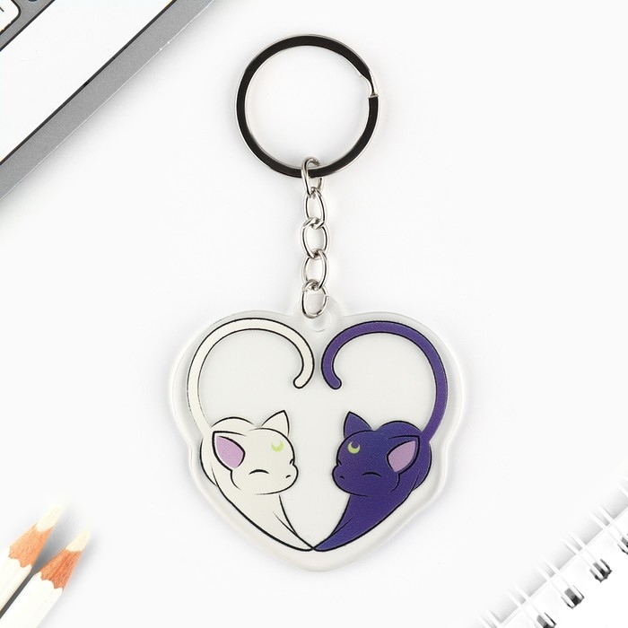 Брелок для ключей детский акриловый Брелок для ключей детский акриловый "Сердце", 5,9 х 6,7 см