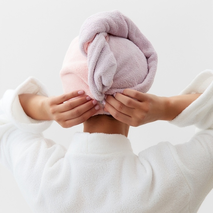 Чалма для сушки волос Этель «Двухцветная», цв.розовый/фиолетовый, 65*25 см, 100% п/э Чалма для сушки волос Этель «Двухцветная», цв.розовый/фиолетовый, 65*25 см, 100% п/э