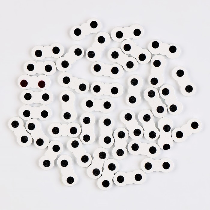 Глаза деревянные , набор 40 шт., размер 1 шт. — 1,6 × 1 см Глаза деревянные , набор 40 шт., размер 1 шт. — 1,6 × 1 см