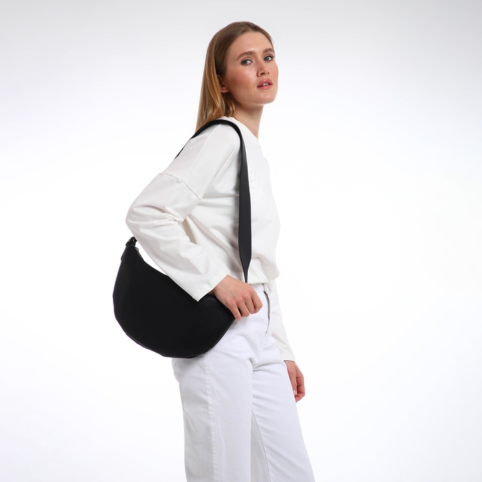 Сумка женская через плечо TEXTURA, маленький размер, цвет чёрный Сумка женская через плечо TEXTURA, маленький размер, цвет чёрный