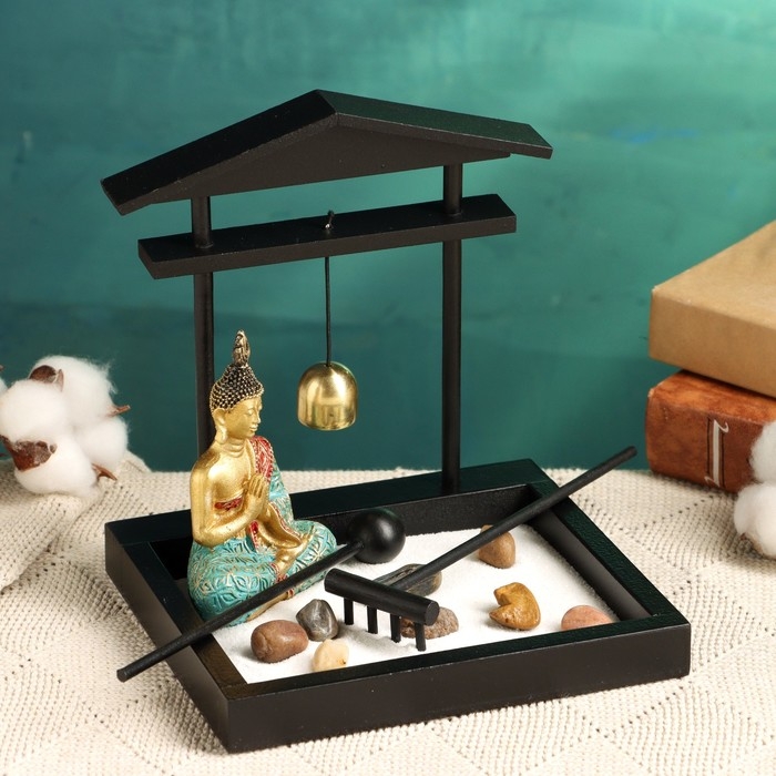 Сад камней с колокольчиком  Сад камней с колокольчиком "Минори" 15х15х14см