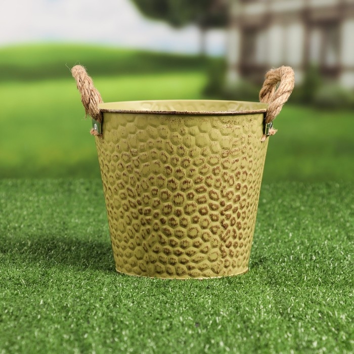 Кашпо  Кашпо "Ведерко чешуя" МИКС, 16х16х14см