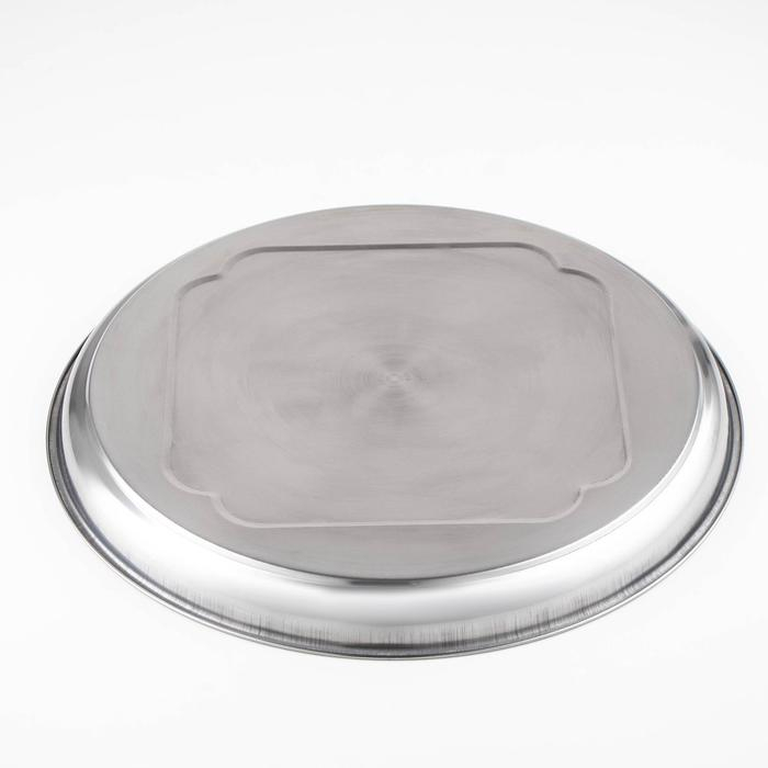 Поднос из нержавеющей стали «Бабочка», 40,5×3 см, цвет серебряный Поднос из нержавеющей стали «Бабочка», 40,5×3 см, цвет серебряный