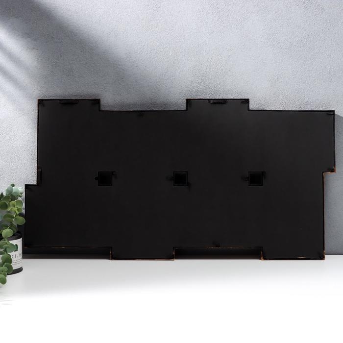 Фоторамка пластик на 8 фото 10х15 см  Фоторамка пластик на 8 фото 10х15 см "Герб ажурный" под бронзу 68,5х35 см