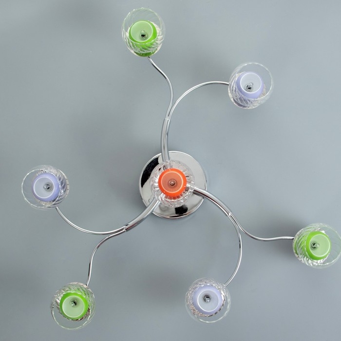 Люстра "Жатай" 7x20Вт G4 хром 65х65х15 см