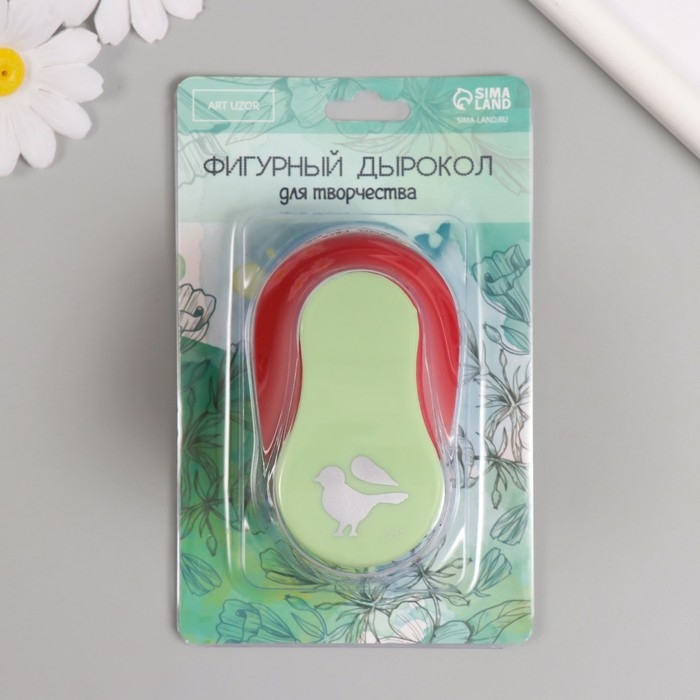 Дырокол фигурный рисунок 3,8х3,8 см Дырокол фигурный рисунок 3,8х3,8 см "Птичка" 7х5,2х9,2 см, МИКС