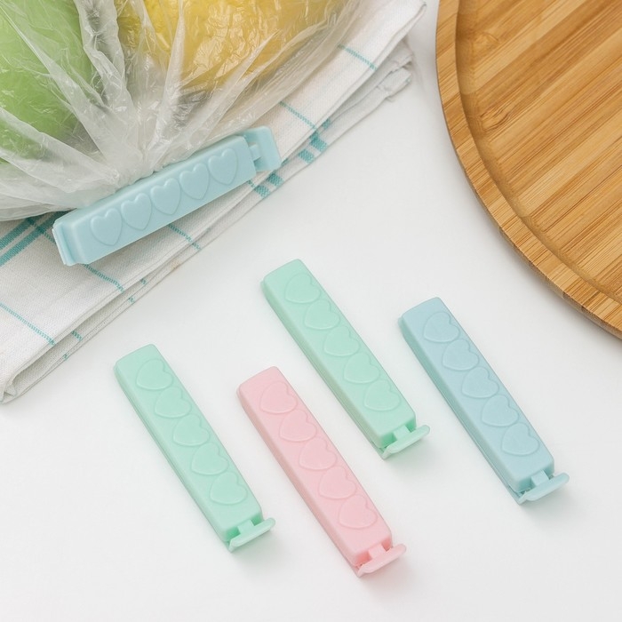 Зажимы для пакета Доляна, 8 см, 5 шт, цвет МИКС Зажимы для пакета Доляна, 8 см, 5 шт, цвет МИКС