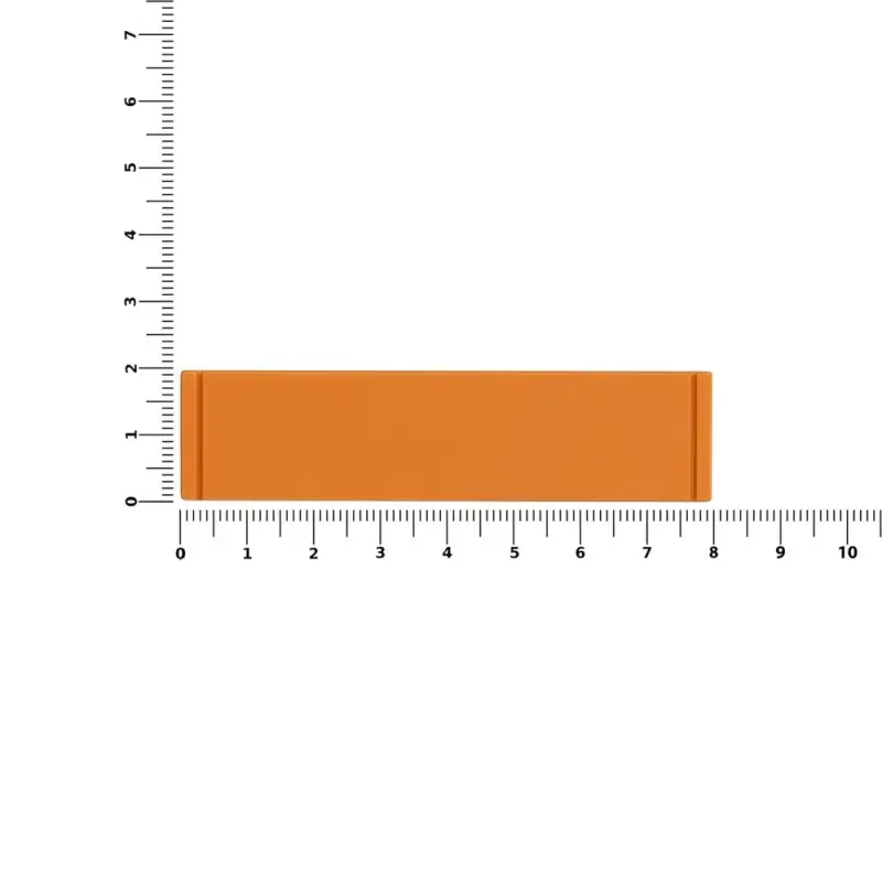 Лейбл из ПВХ Dzeta, S, оранжевый