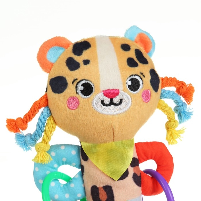 Игрушка - пищалка  Игрушка - пищалка "Леопард" с погремушкой