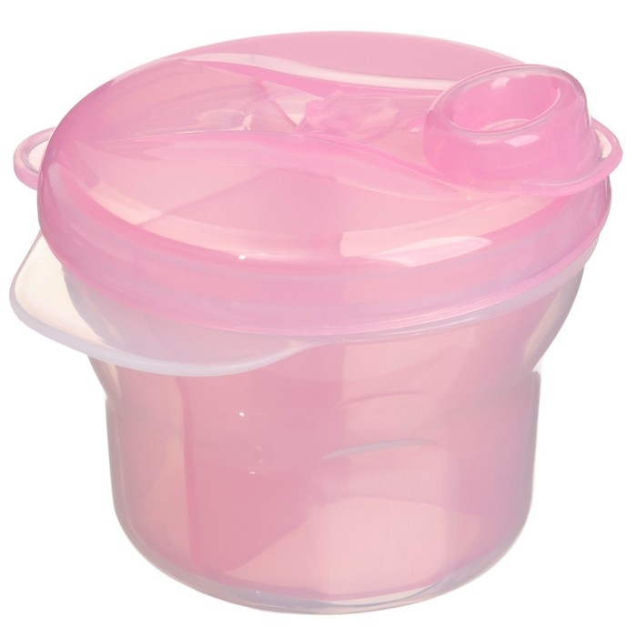 Контейнер для хранения детского питания, 3 секции по 75 мл., 9,5х8,5 см., 225 мл., цвет розовый Контейнер для хранения детского питания, 3 секции по 75 мл., 9,5х8,5 см., 225 мл., цвет розовый