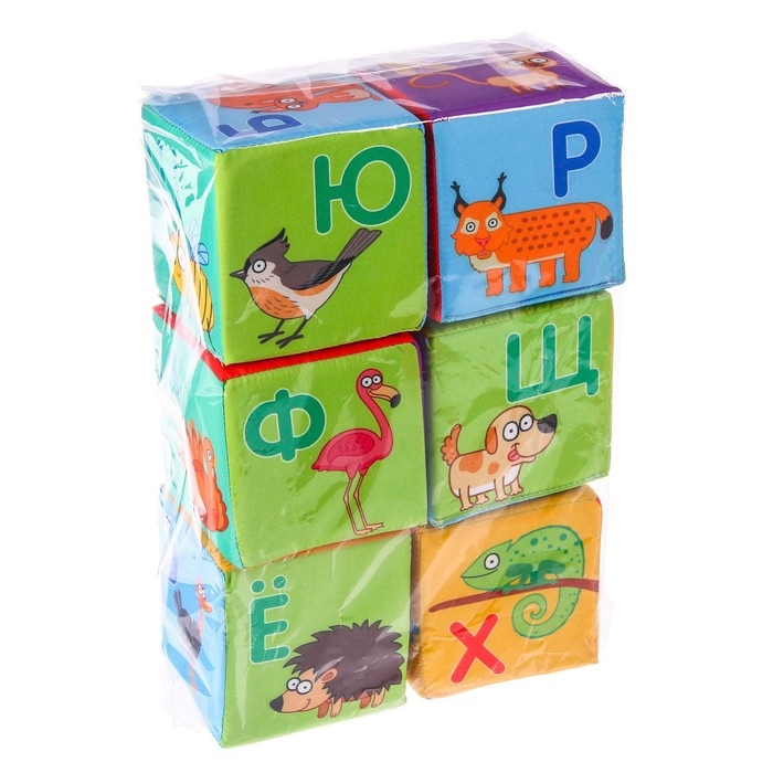 Игрушка мягконабивная «Синий трактор: Учим алфавит», кубики, 6 шт, 10 × 10 см Игрушка мягконабивная «Синий трактор: Учим алфавит», кубики, 6 шт, 10 × 10 см