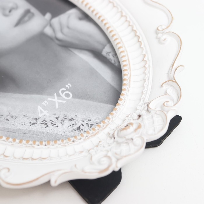 Фоторамка полистоун 10х14 см  Фоторамка полистоун 10х14 см "Цветочные узоры" белая 15,5х19,5 см