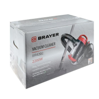 Пылесос BRAYER 4202BR, 2200/420 Вт, 2.5 л, циклон, чёрно-красный