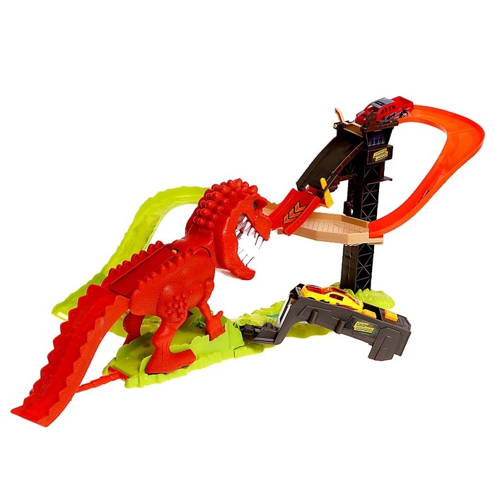 Автотрек «Дино-трек», с запуском, звуковые эффекты Автотрек «Дино-трек», с запуском, звуковые эффекты