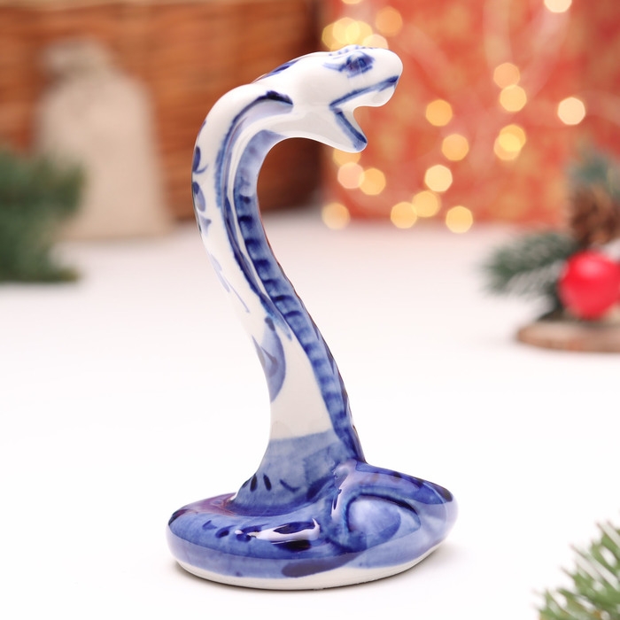 Сувенир Сувенир "Змея", №18, гжель, 7 см