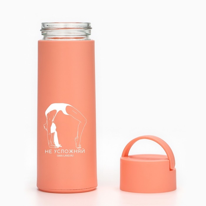 Бутылка для воды «Не усложняй», 420 мл, стекло Бутылка для воды «Не усложняй», 420 мл, стекло