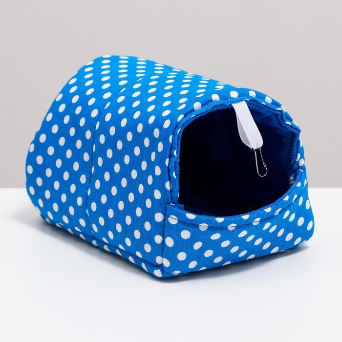 Домик Домик "Нора" для грызунов 20*14*12 см, бязь, флис, поролон, синий