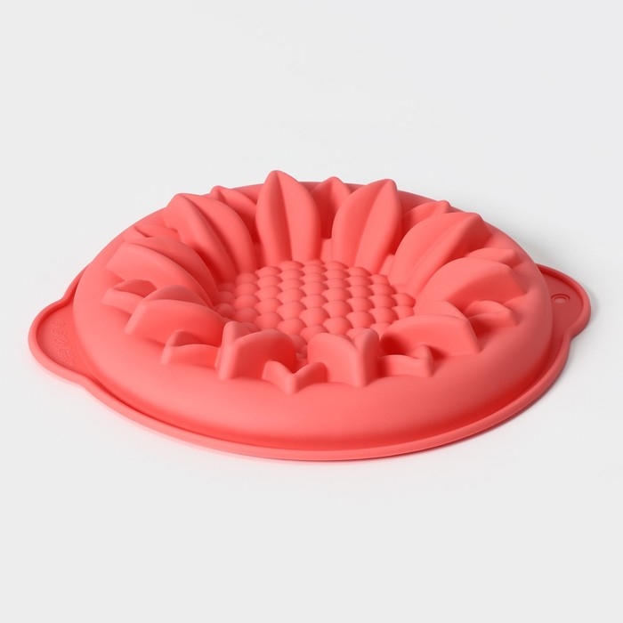 Форма для выпечки Доляна &laquo;Подсолнух&raquo;, силикон, 29&times;6 см, с ручками, цвет МИКС