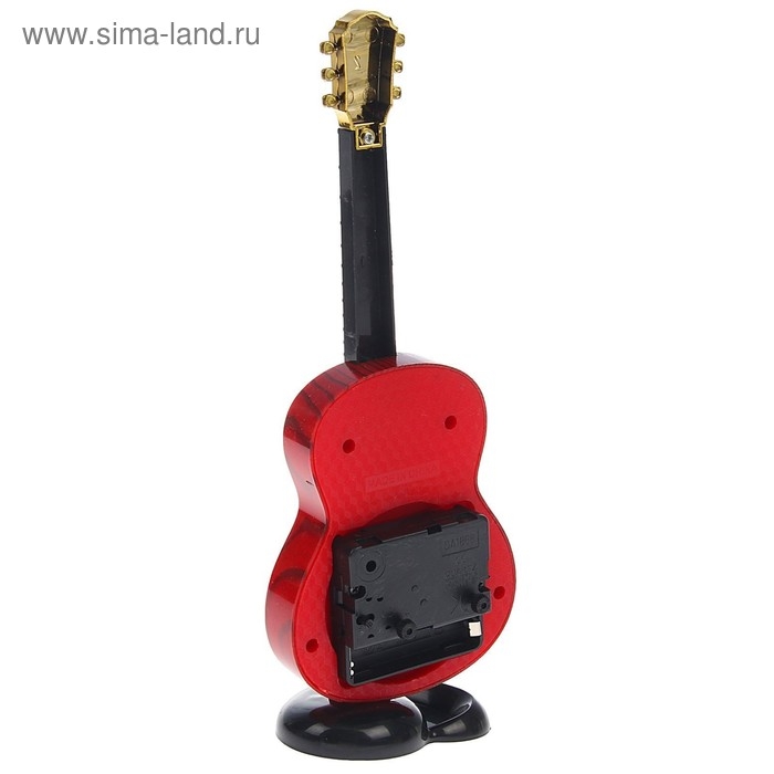 Часы настольные будильник  Часы настольные будильник "Гитара", циферблат d-5.5 см, 21.5 х 8.5 см