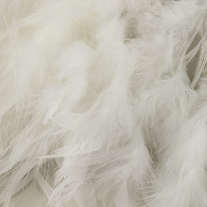 Тесьма с перьями индюка, 13-17 см, 5 ± 0,5 м, цвет белый Тесьма с перьями индюка, 13-17 см, 5 ± 0,5 м, цвет белый