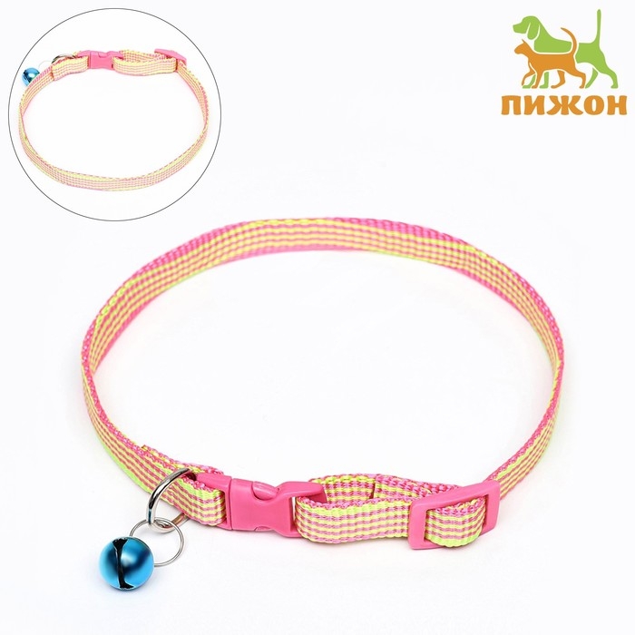 Ошейник нейлоновый Ошейник нейлоновый "Волна", 33 х 1 см, микс цветов