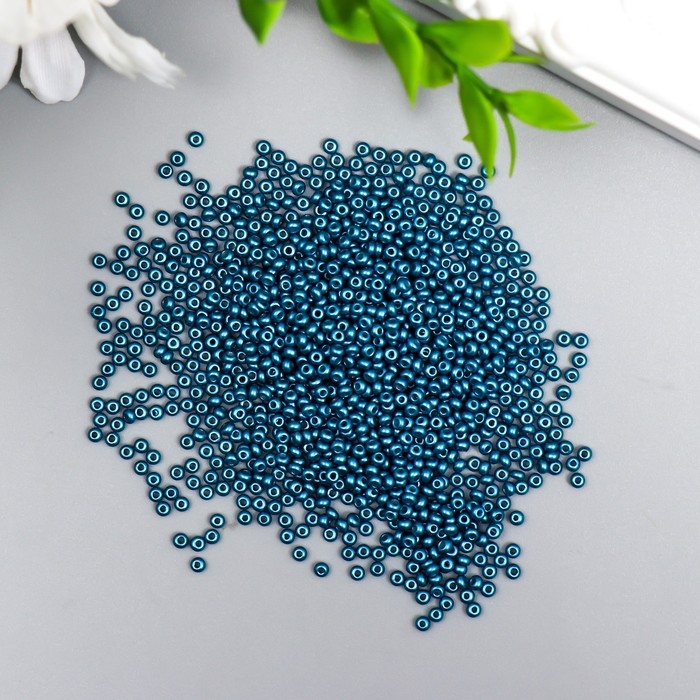 Бисер стекло 11/0  Бисер стекло 11/0 "Металлик. Синяя сталь" 10 гр
