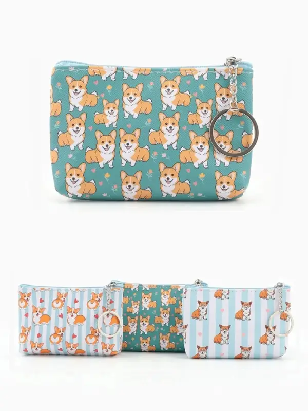 Кошелёк детский &laquo;Корги&raquo;, монетница, на молнии 10.5&times;2.5&times;8 см, МИКС
