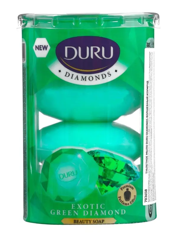 Туалетное мыло DURU DIAMONDS &laquo;Изумруд&raquo;, 4&times;90 г