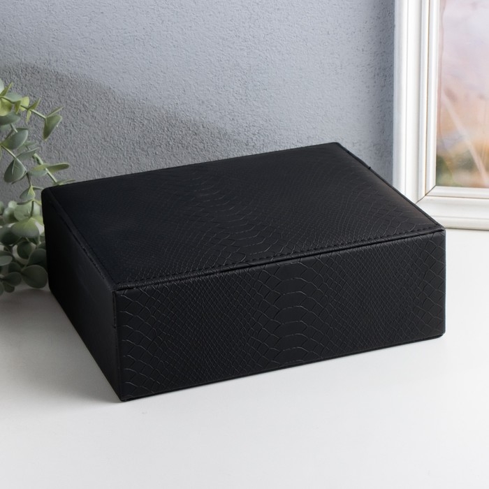 Шкатулка кожзам для украшений  Шкатулка кожзам для украшений "Текстура" 8х29х23,5 см