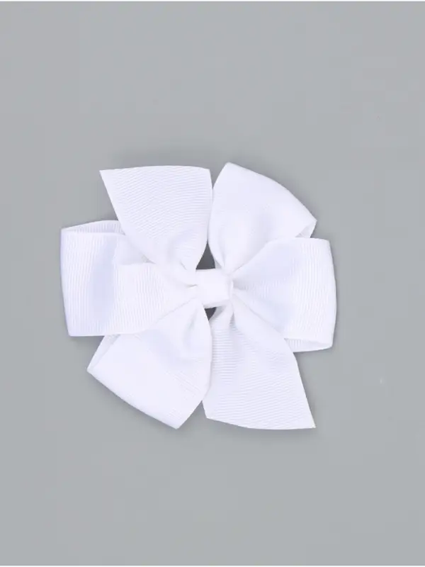 Бант для волос на заколке белый, Принцессы Бант для волос на заколке белый, Принцессы